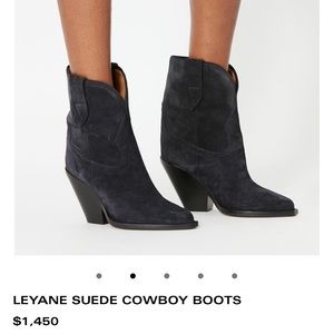 Isabel Marant Leyane Suede Booties in Faded Black. Worn 2x!